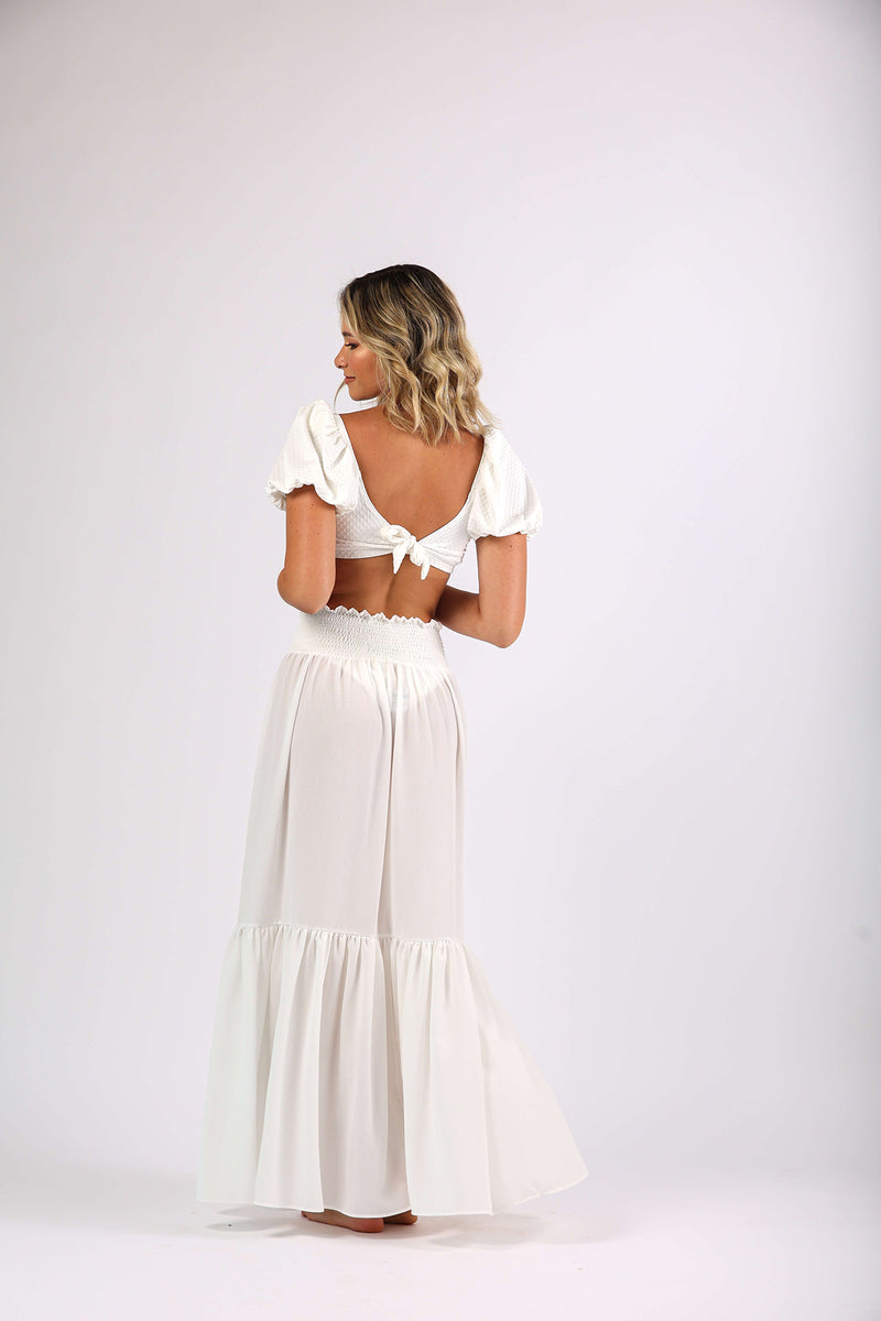 White Alhambra Maxi Skirt