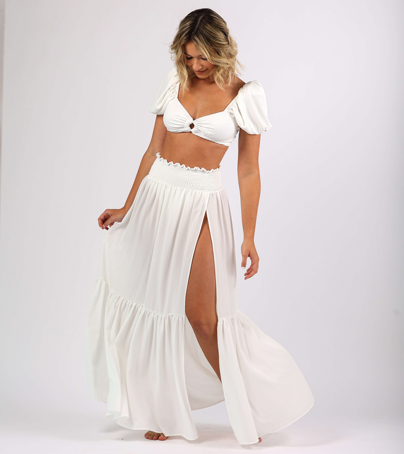 White Alhambra Maxi Skirt